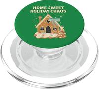 Sweet Holiday Chaos Gingerbread House Funny Natale PopSockets PopGrip per MagSafe