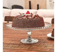 SWEET HOME Alzata Tonda per Dolci e Frutta in Vetro Trasparente cod.2195118 cm 13h diam.32 by Varotto & Co.