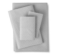 Sweet Home Collection 1800 Thread Count Egyptian Quality 4 Piece Deep Pocket Bed Sheet Set, California King, Beige, DOT Gray, King