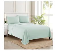 Sweet Home Collection 1948 Thread Count Sheet Soft Egyptian Quality Brushed Microfiber Set di Biancheria da Letto di Lusso Piatto, Lenzuolo con Angoli, 2 federe, Microfibra, Menta, Completo, 4 unità