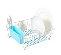 Sweet Home Collection 2 Piece Dish Drying Rack Set Drainer with Utensil Holder Simple Easy to Use Fits in Most Sinks 145 x 1