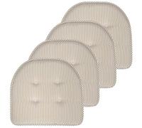 Sweet Home Collection 4 cuscini per sedia, in memory foam, con retro gommato, antiscivolo, a forma di U, 43,2 x 40,6 cm, colore: tortora