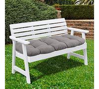 Sweet Home Collection Cuscini per sedie da patio, per esterni, per divanetto, comodi, con imbottitura in fibra spessa, trapuntati, 111,8 x 48,3 cm, 1 pezzo (confezione da 1), argento