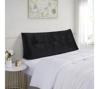 Sweet Home Collection Cuscino a cuneo per testiera letto - grande e versatile cuscino triangolare supporto lettura - 137,2 cm, nero