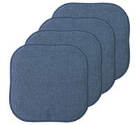 Sweet Home Collection - Cuscino per sedia in memory foam, motivo a nido d'ape, antiscivolo, con retro arrotondato, quadrato, 40,6 x 40,6 cm, confezione da 4