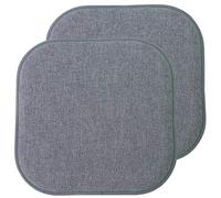 Sweet Home Collection Cuscino per sedia in memory foam, motivo a nido d'ape, antiscivolo, con retro in gomma arrotondato, quadrato, 40,6 x 40,6 cm, Alexis blu/grigio, confezione da 2