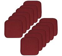 Sweet Home Collection Cuscino per sedia in memory foam, motivo a nido d'ape, antiscivolo, con retro in gomma arrotondato, quadrato, 40,6 x 40,6 cm, Charlotte Wine, confezione da 12