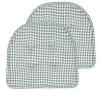 Sweet Home Collection Cuscino per sedia in memory foam, trapuntato, antiscivolo, con retro in gomma a forma di U, 43,2 x 40,6 cm, 2 pezzi (confezione da 1), pistone