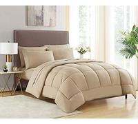 Sweet Home Collection Down Alternative Comforter - Piumone per tutte le stagioni, per letto matrimoniale, in microfibra, imbottitura in microfibra, colore: tortora
