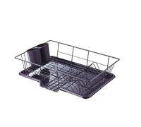 Sweet Home Collection Essiccazione e conservazione: include portaposate e scolapiatti, massimizza lo spazio sul piano di lavoro, plastica metallica, viola melanzana