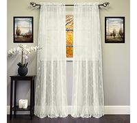 Sweet Home Collection Kitchen Window Curtains Tier, Swag, or Valance Pannello di Trattamento della Tenda della Finestra, Poliestere, Songbird Avorio, W 60" x L 84" (1 Panels)