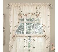 Sweet Home Collection Kitchen Window Curtains Tier, Swag, or Valance Tenda da Cucina, Lino Rosmarino, W 38" x L 60" (1 Panels)