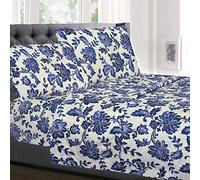 Sweet Home Collection Lussuoso set di biancheria da letto con lenzuolo con angoli, 2 federe, in microfibra, Toscana, completo