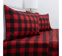 Sweet Home Collection Morbido egiziano microfibra spazzolata 1800 fili, ipoallergenico, lussuoso set di biancheria da letto con lenzuola, 2 federe, king-size, motivo bufalo, bordeaux