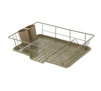 Sweet Home Collection Set di 3 scolapiatti salvaspazio: efficiente, per un’asciugatura rapida e la conservazione, con portaposate e scolapiatti, massimizza lo spazio sul piano di lavoro, verde salvia