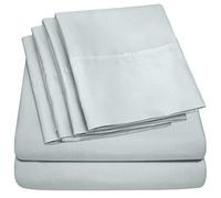 Sweet Home Collection Set di 6 lenzuola in microfibra fine a 1500 fili, con tasche profonde extra per cuscini, colore: porcellana
