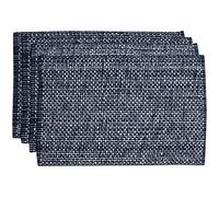 Sweet Home Collection Trends - Tovaglietta all'americana in 100% cotone intrecciato bicolore (confezione da 4), 33 x 48,3 cm, colore: blu navy