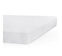 SWEET HOME - Coprimaterasso Singolo in Cotone e Jersey Fresco, Antibatterico, Traspirante e Antipiega, Lenzuolo con Angoli Singolo Elasticizzati e Adattabili, Copri Materasso Lavabile 90x200x25 Bianco