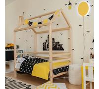 Sweet Home From Wood Lettino bambino con sponde, Letto casetta legno, Letto casetta evolutivo (Legno di pino, 200x120cm)