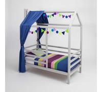 Sweet Home From Wood Struttura letto in legno, struttura letto Montessori, letto a forma di casa, letto in legno, struttura letto per adolescenti (Grigio, 190x120cm)
