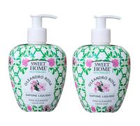 Sweet Home Mediterranea Sapone Liquido all'Oleandro Rosa, 500 ml, Formula Delicata, Idratante, con Dosatore, per Uso Quotidiano (2)