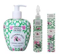 Sweet Home Mediterranea Sapone Liquido all'Oleandro Rosa, 500 ml, Formula Delicata, Idratante, con Dosatore, per Uso Quotidiano (Collezione)