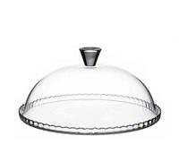 SWEET HOME Piatto tondo in vetro per torta e dolci con campana cupola cloche in vetro trasparente cod.2195119 cm 15h diam.32 by Varotto & Co.