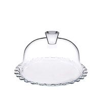 SWEET HOME Piatto Torta in Vetro Trasparente per Dolci e Frutta con Cupola in Vetro Trasparente cod.PC00630LU cm 15,8h diam.26,4 by Varotto & Co.