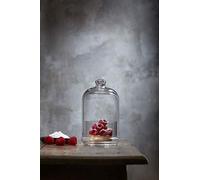 SWEET HOME Scatola cotenitore porta confetti con cupola e piattino in vetro trasparente cl 55 cod.AC00460LU cm 19,5h diam.11,2 by Varotto & Co.