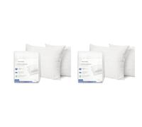 SWEET HOME - Set 2 Federe Copricuscini in Spugna Jersey e Cotone con Chiusura a Zip, Super Traspirante, Antipiega e Antibatterico - Copri Cuscini Lavabile e Certificato - Copricuscini 50x80 cm, Bianco