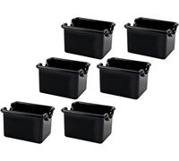 SWEET HOME Set 6 Pezzi Porta bustine Nero da Zucchero e tè in plastica da Bar cod.BR00621LU cm 8,5x6,5x5h by Varotto & Co.