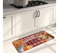 Sweet Home, Tappetini da cucina per pavimento, motivo rustico a scacchi, morbidi, imbottiti, confortevoli, lavabili, antiscivolo, decorativi, per lavelli da cucina, lavanderia, bagno, 40 x 119 cm