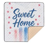 Sweet Home - Tappetino da gioco grande e robusto per bambini, per interni ed esterni, lavabile, per la stanza dei giochi, per bambini, 127 x 127 cm