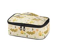 Sweet Honey Pattern Cute Bees Happy Good Luck Lunch Bag per i bambini Grande Capacità Tote Bag Lunch Box per Ragazzi Contenitore termico Pranzo Campeggio