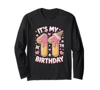 Sweet Ice Cream 11th Birthday Party Celebration for Girls Maglia a Manica