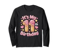 Sweet Ice Cream 11th Birthday Party Celebration for Girls Maglia a Manica