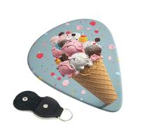 Sweet Ice Cream - 6 plettri per chitarra, stampa su entrambi i lati, per chitarra acustica, basso, ukulele, chitarra elettrica (0,46 mm, 0,71 mm, 0,96 mm)