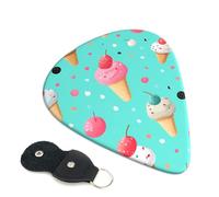 Sweet Ice Cream - 6 plettri per chitarra, stampati su entrambi i lati, per chitarra elettrica, basso, ukulele (0,46 mm, 0,71 mm, 0,96 mm)