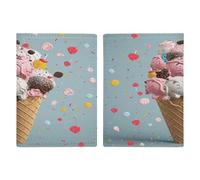 Sweet Ice Cream Porta passaporto ultra sottile in pelle PU organizer per documenti da viaggio compatto premium internazionale per passaporto americano copertura per donne e uomini