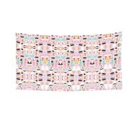 Sweet Ice Cream Printing 1'Pack Banner Sign For Halloween Indoor Outdoor Hanging Decor, resistente ai raggi UV con fori metallici