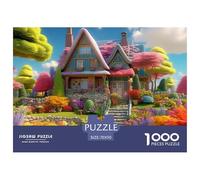 Sweet Landscape1000 Piece Jigsaw Puzzle for Adults Educational Games Log CabinFun And Challenging for Home Decoration Great Gift Idea70x50cm/1000pcs