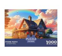 Sweet Landscape1000 Piece Jigsaw Puzzles for Adults And Kids Educational Games Log CabinFun And Challenging for Home Decoration Great Gift Idea38x26cm/1000pcs