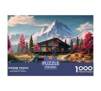 Sweet Landscape1000 Pieces Jigsaw Puzzles for Adults And Kids Educational Games Log CabinFun And Challenging for Home Decoration Great Gift Idea38x26cm/1000pcs