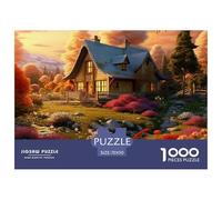 Sweet Landscape1000 Pieces Jigsaw Puzzles for Adults And Kids Educational Games Log CabinFun And Challenging for Home Decoration Great Gift Idea70x50cm/1000pcs