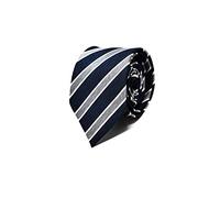 Sweet Leaf Cravatta da uomo Blu e Grigio a Righe - 100% Seta - Classica, Elegante e Moderna - (ideale per un regalo, un matrimonio, con un abito, in ufficio...)