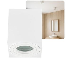 Sweet Led - Faretto da incasso IP44, plafoniera, faretto a soffitto, in alluminio, per ambienti umidi, 95 mm, 230 V, GU10, rettangolare, colore bianco