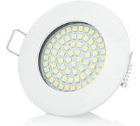 Sweet Led Faretto da incasso piatto, in metallo, 3,5 W, con 330 lm, 230 V, faretto da incasso a LED per soffitto (rotondo, bianco caldo)