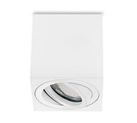 Sweet Led Faretto da incasso quadrato bianco - Lampada da soffitto a LED GU10 230 V, faretto orientabile in alluminio, 80 x 80 x 84 mm (5 W, 430 lm, 3000 K bianco caldo) - faretto da incasso