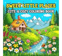 Sweet Little Places: Cute & Cozy Coloring Book for Adults & Teens - Featuring Simple and Fun Coloring Pages - Easy Designs for Relaxation