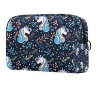 Sweet Little Unicorn - Trousse da donna, per articoli da toeletta da viaggio, grande, pratica borsa organizer con cerniera, Multi, 18.5x7.5x13cm/7.3x3x5.1in, Beauty case